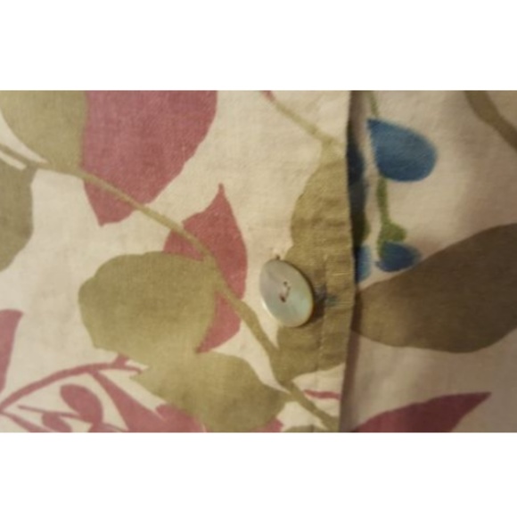 Caribbean Joe Blouse Womens Large Linen Hawaiian - Picture 2 of 7